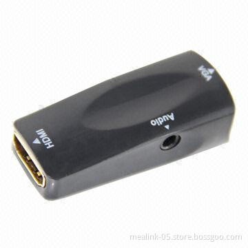 HDMI Female to VGA+Audio Adapter, Ultra Small Size